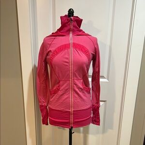 Lululemon Athletica Pink Hooded Jacket Full-Zip Athletic Fit
